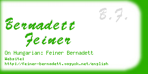 bernadett feiner business card